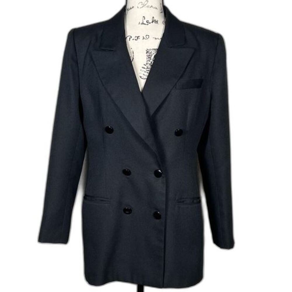 Women’s Double-Breasted Black Blazer Jacket